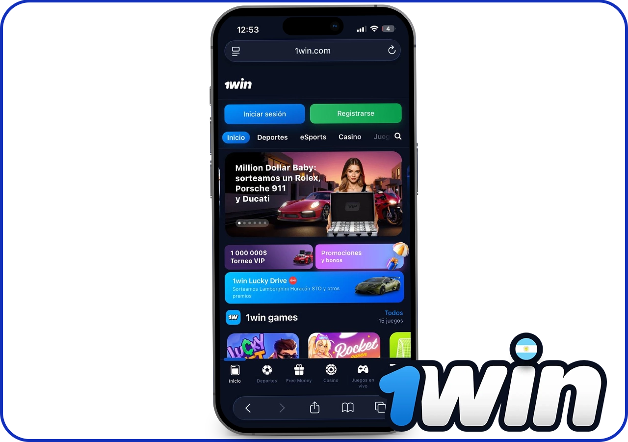 Información sobre la versión móvil de 1win